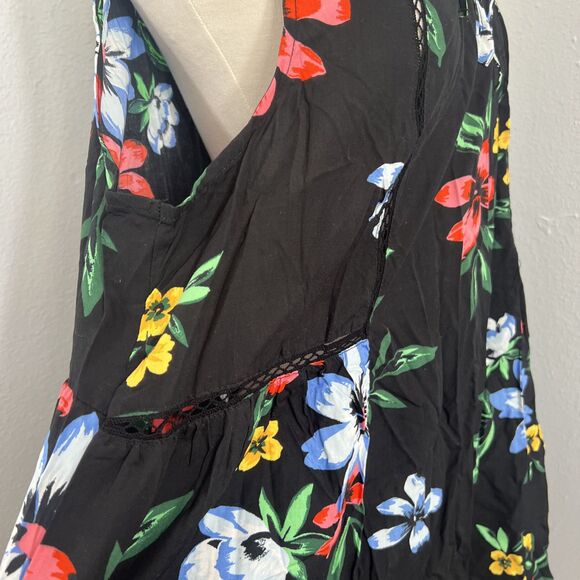Old Navy Dress Womens Extra Large Floral Empire Waist Lace Up Sleeveless - Picture 6 of 13